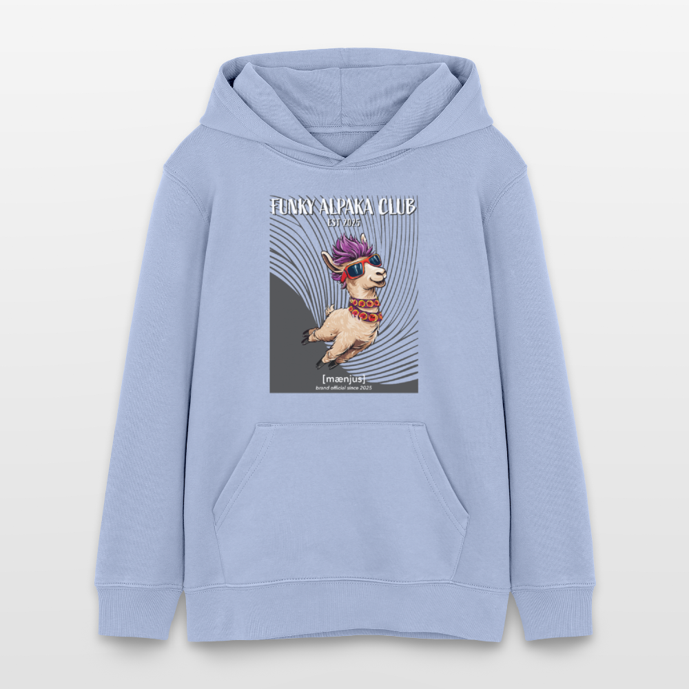 MNJS TEENS Bio-Hoodie mit FUNKY ALPAKA CLUB PRINT - Sky