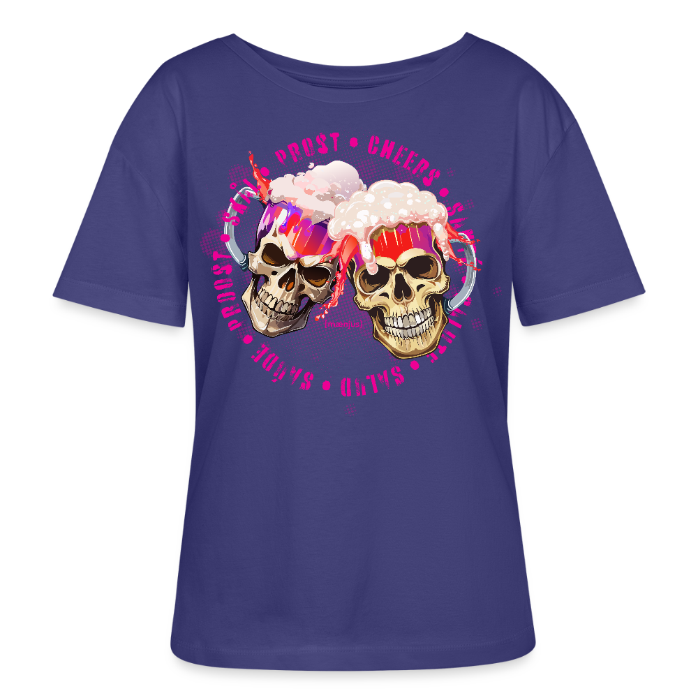 Frauen T-Shirt mit OKTOBERFEST SKULL GIRL PRINT - Dämmerung
