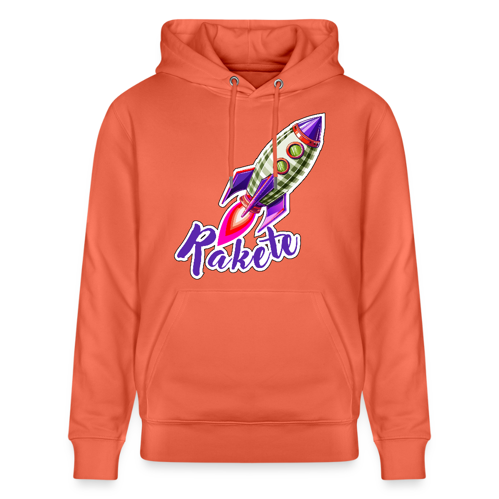 Unisex Hoodie mit RAKETE PRINT - Hellrot