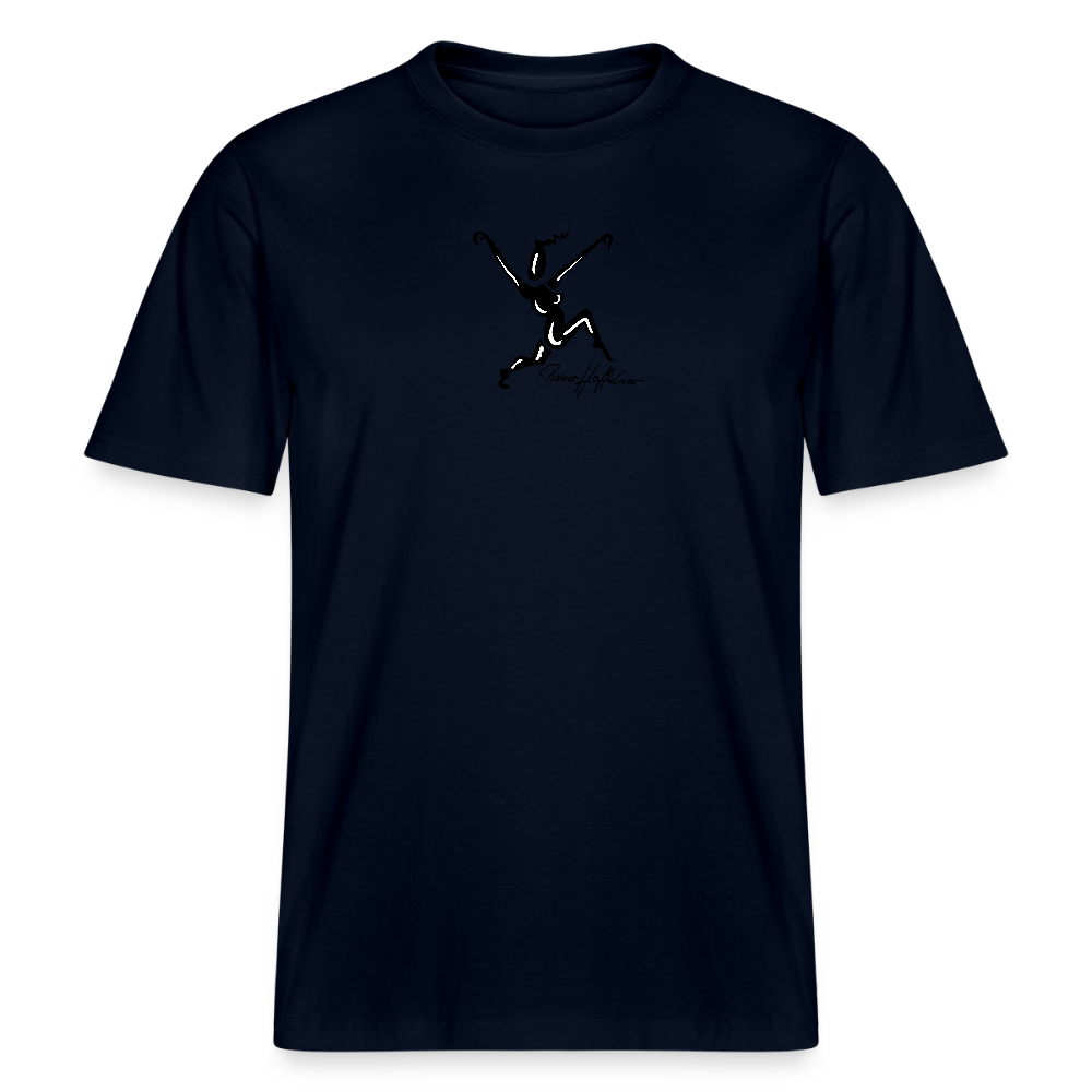 Unisex Bio-T-Shirt mit TUSCHEWEIBCHEN PRINT - Navy