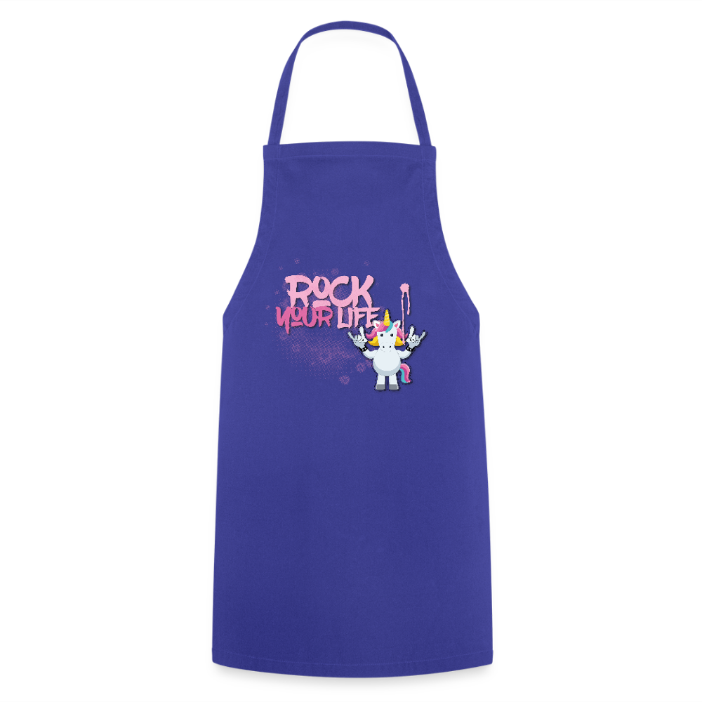 Kochschürze mit ROCK YOUR LIFE PRINT - Royalblau