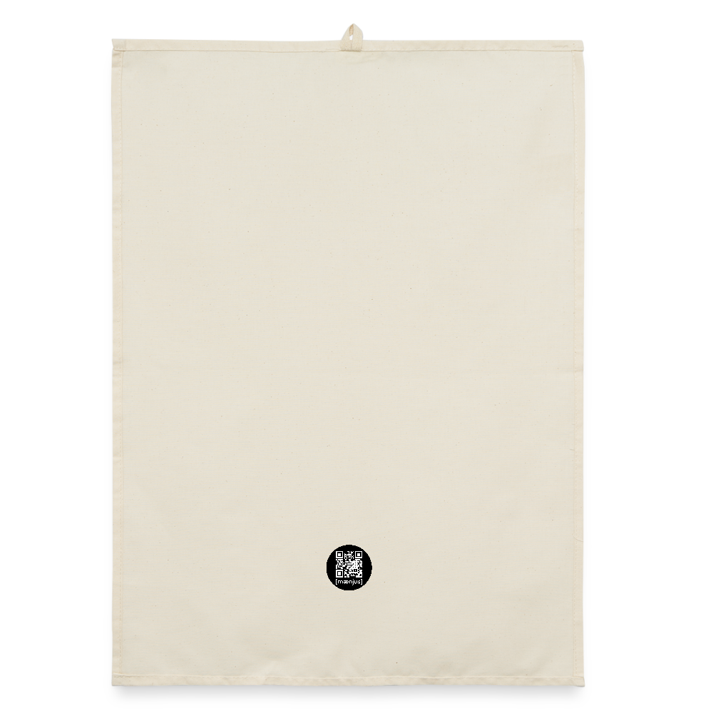 Organic Geschirrtuch mit SANTASKULL FUCKTORY PRINT - Natur