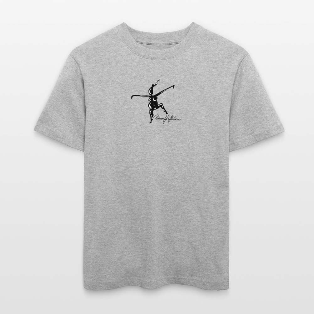 Unisex Bio-T-Shirt mit TUSCHEWEIBCHEN PRINT - Grau meliert