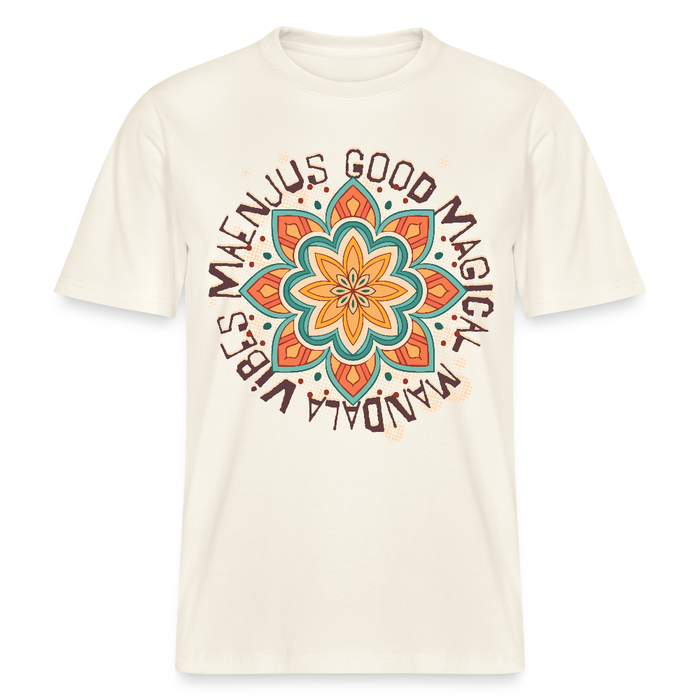 Unisex Bio-T-Shirt mit MANDALA VIBES PRINT - Naturweiß