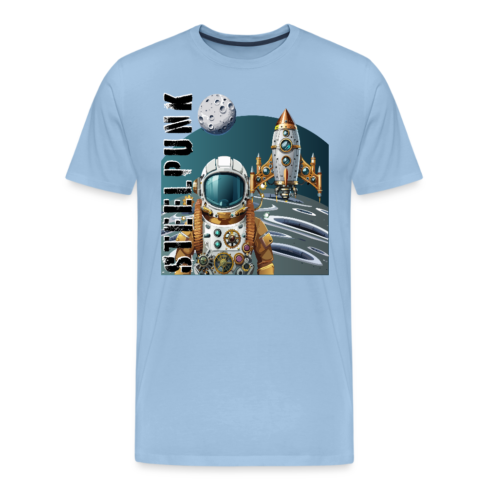 Männer Premium T-Shirt mit STEELPUNK PRINT - Sky