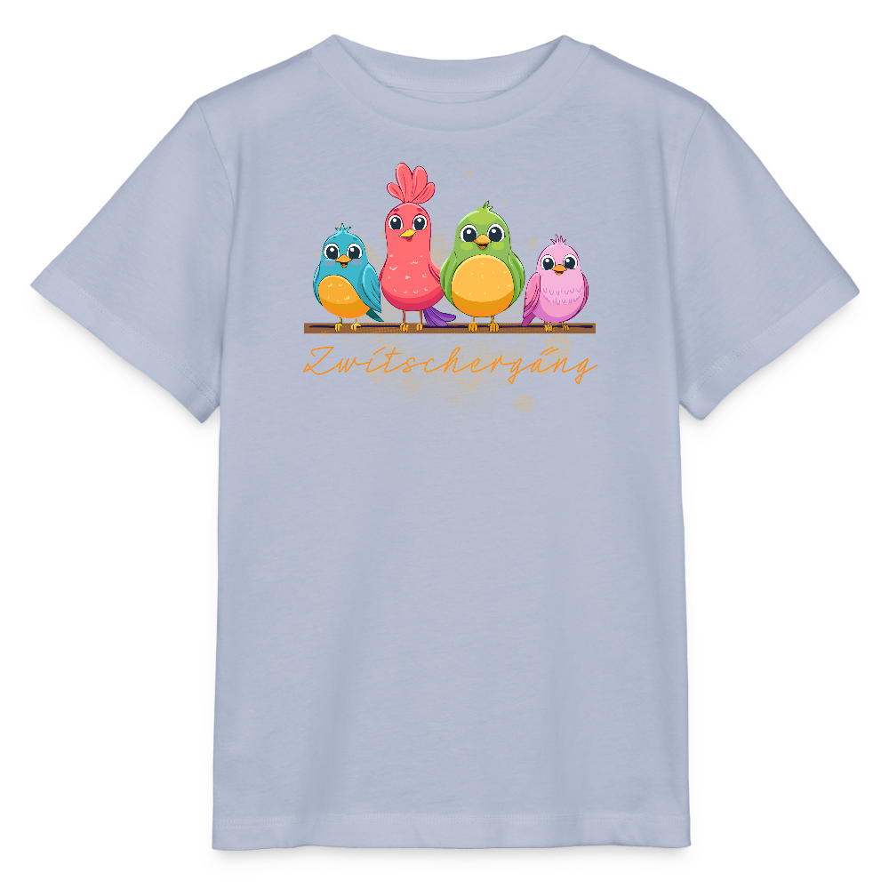 Kinder T-Shirt MINI mit Zwitschergäng Print - Lavendel-Violett
