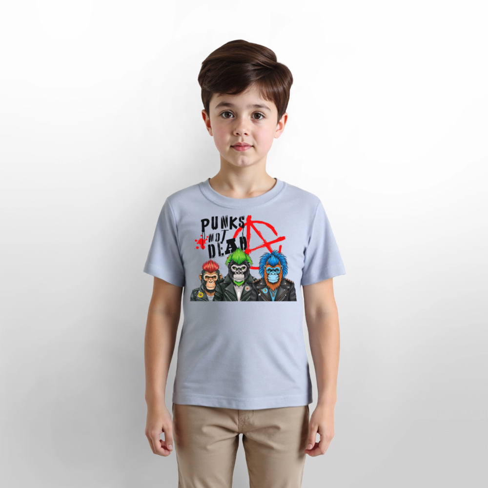 MNJS KIDS Bio T-Shirt mit PUNKS NOT DEAD PRINT - Lavendel-Violett