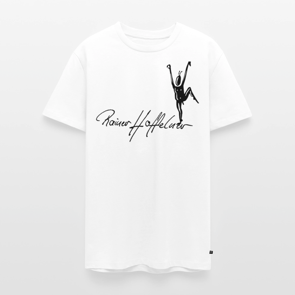 Männer Premium T-Shirt mit TUSCHEMÄNNCHEN PRINT - Weiß