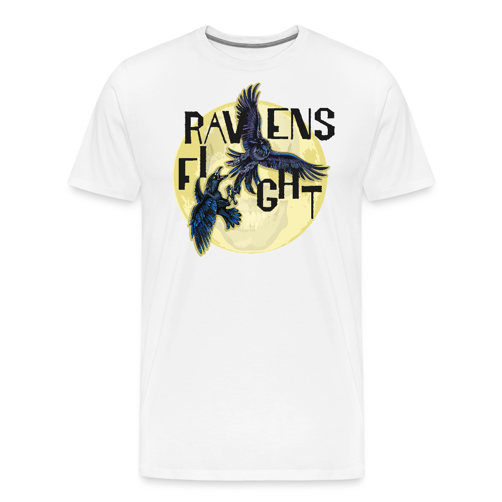 Männer Premium T-Shirt mit RAVENS FIGHT PRINT - Weiß