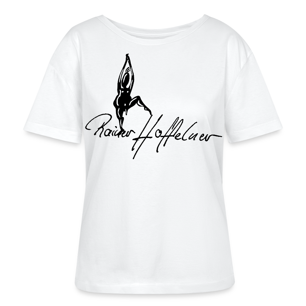 Frauen T-Shirt mit TUSCHEMÄNNCHEN PRINT - Weiß