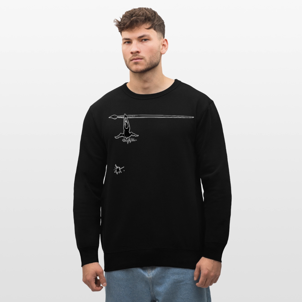 Unisex Bio-Sweatshirt mit MÄNNLE PRINT - Schwarz