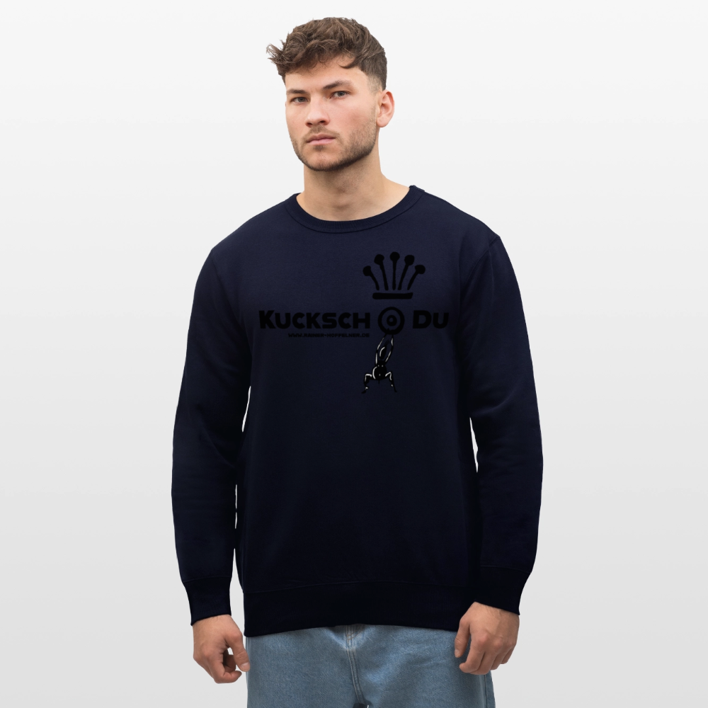Unisex Bio-Sweatshirt mit KUCKSCH DU PRINT - Navy