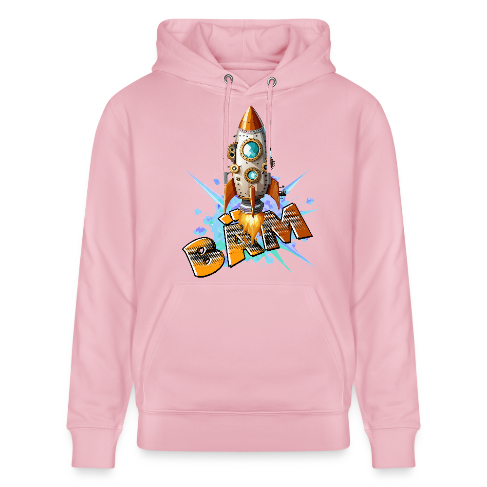 Unisex Hoodie mit RAKETE PRINT - Hellrosa