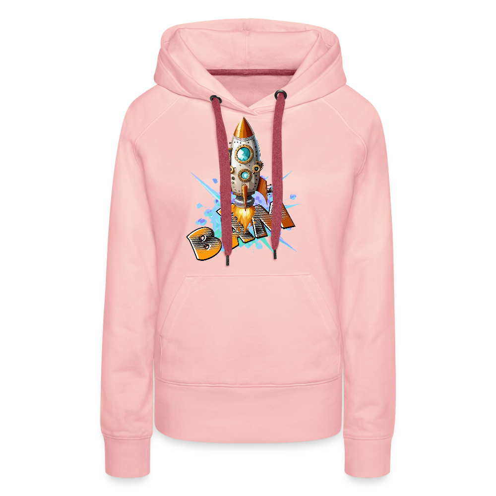 Frauen Premium Hoodie mit RAKETE PRINT - Kristallrosa