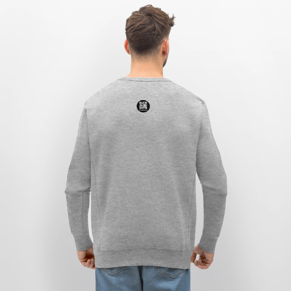 Unisex Bio-Sweatshirt mit BOO! PRINT - Grau meliert