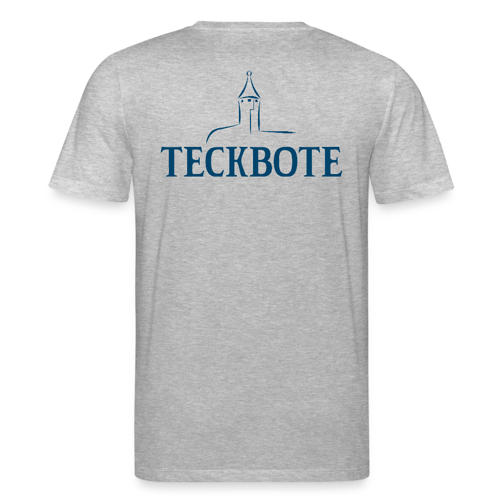 Unisex Bio-T-Shirt mit TECKBOTE PRINT - Grau meliert
