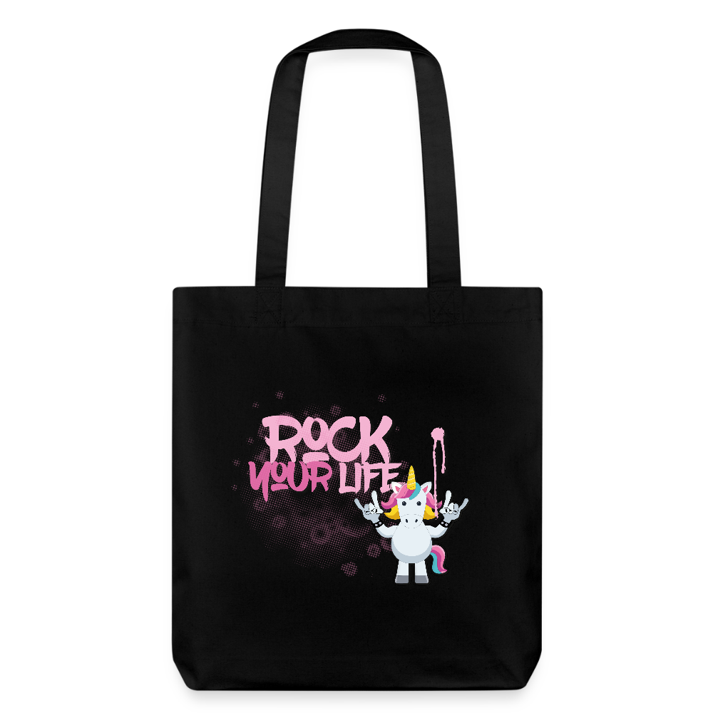 Heavyweight Stoffbeutel mit ROCK YOUR LIFE PRINT - Schwarz