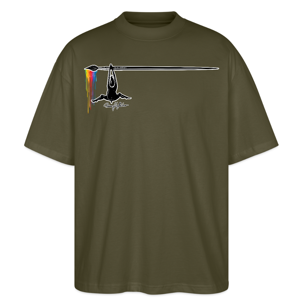 Oversized Unisex T-Shirt mit MÄNNLE PRINT - Khaki