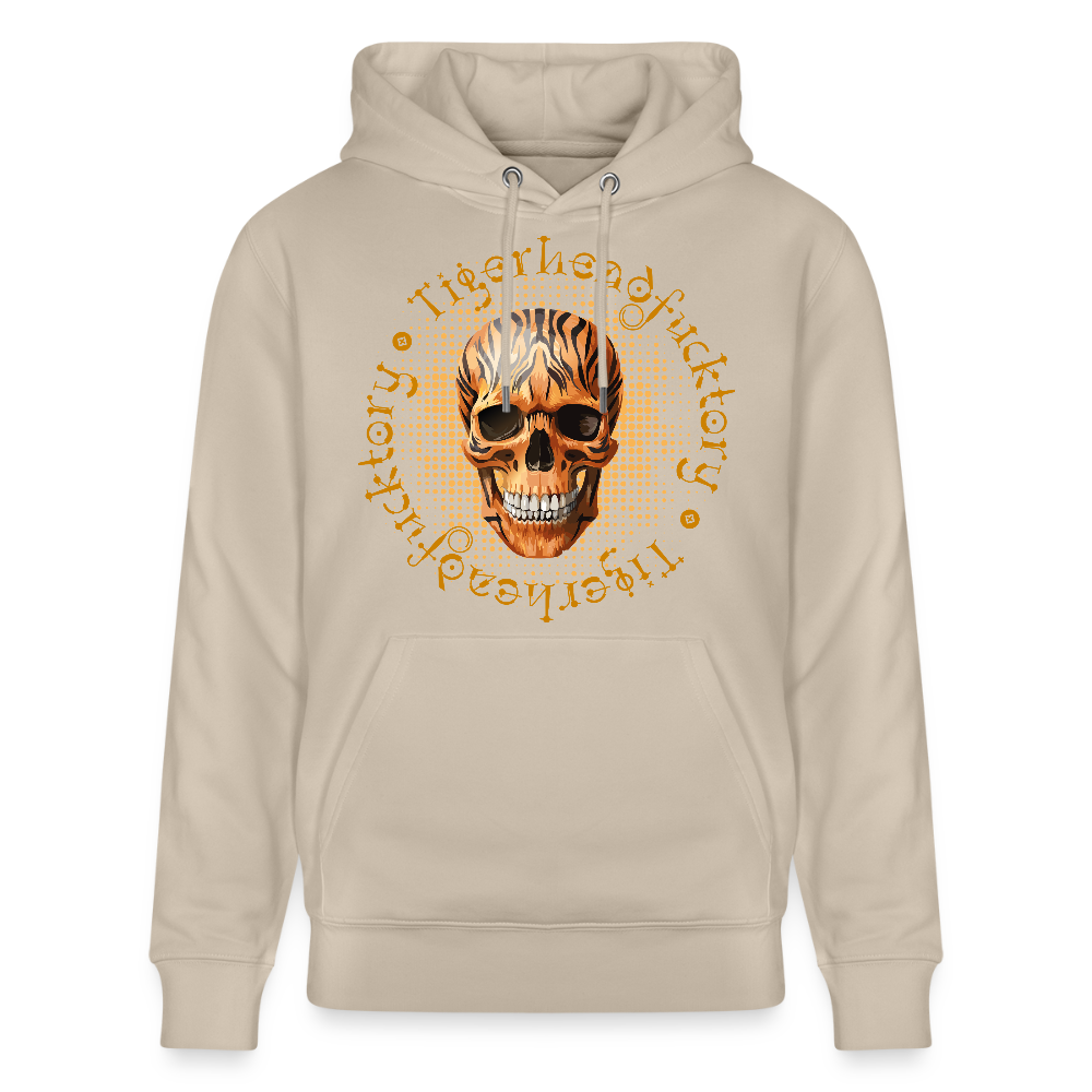 Unisex Hoodie mit TIGERHEAD SKULL PRINT - Beige