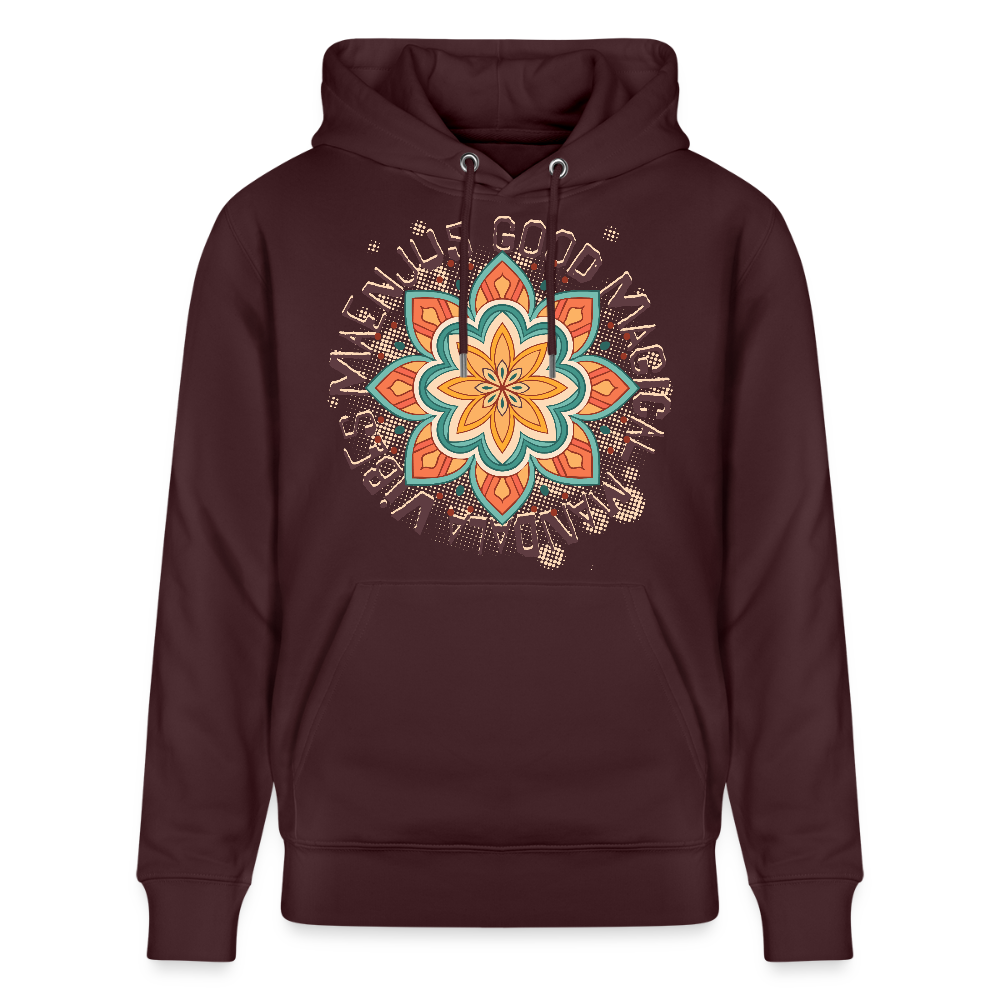 Unisex Bio-Hoodie mit MANDALA VIBES PRINT - Maroon