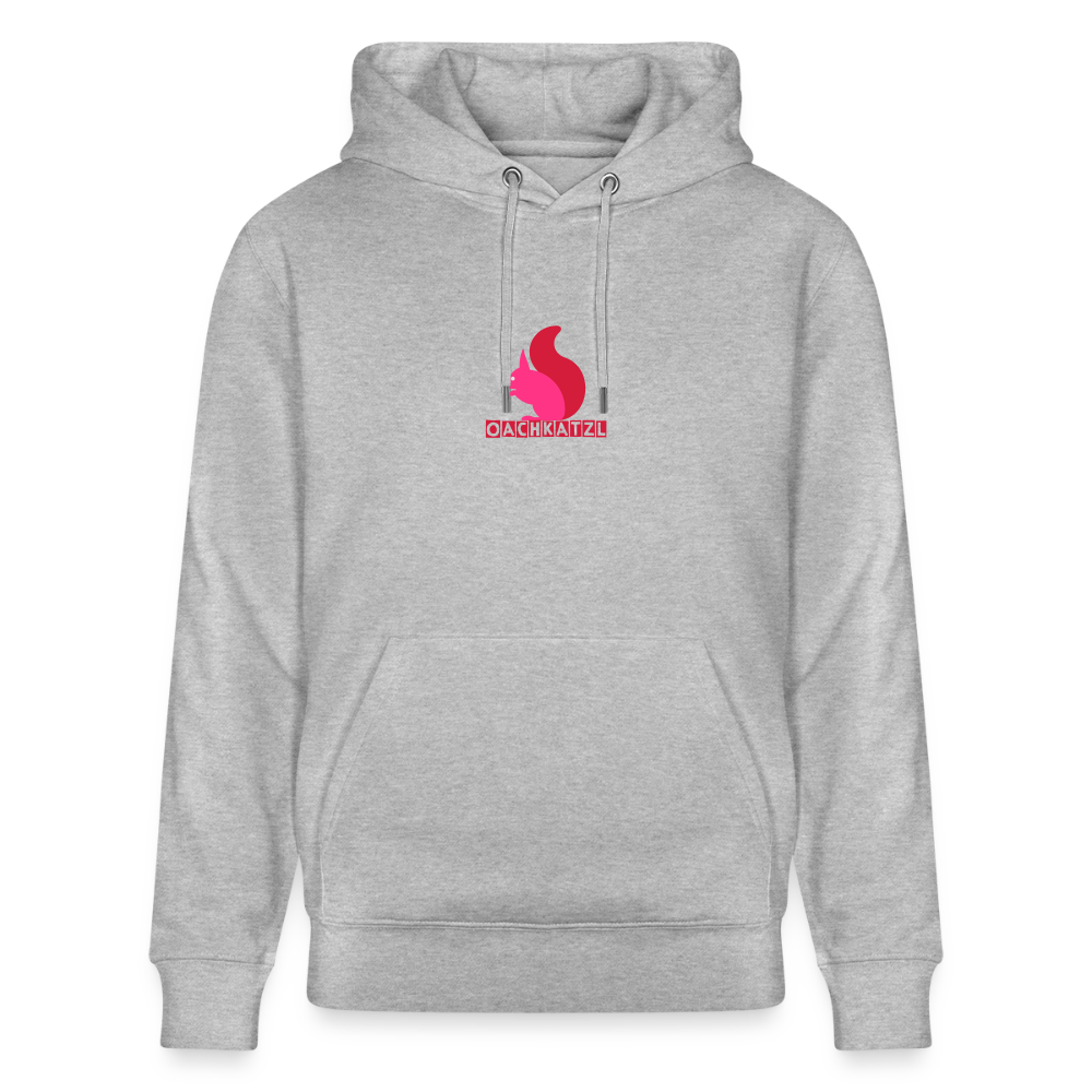Unisex Bio-Hoodie mit OACHKATZL PRINT - Grau meliert