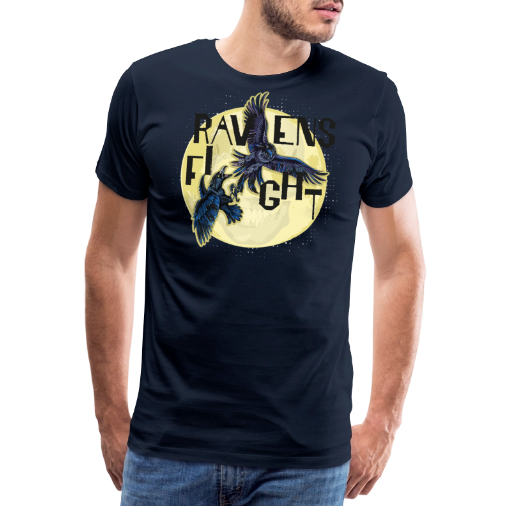 Männer Premium T-Shirt mit RAVENS FIGHT PRINT - Navy