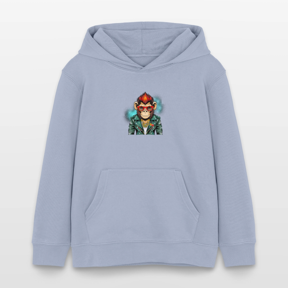 MNJS KIDS Bio-Hoodie mit MONKEY PRINT - Lavendel-Violett