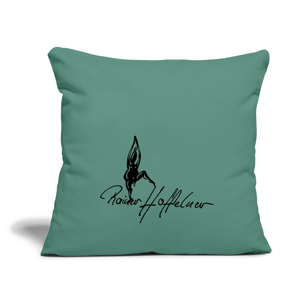 Sofakissenbezug 44 x 44 cm mit TUSCHEMÄNNCHN PRINT - Tanngrün