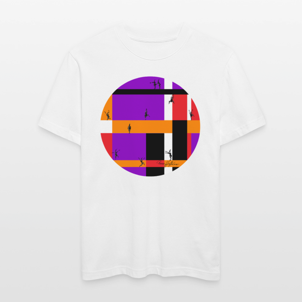 Relaxed Fit Unisex Bio-T-Shirt mit DYNAMIC FIELDS PRINT - Weiß