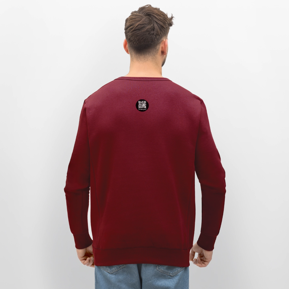 Unisex Bio-Sweatshirt mit BOO! PRINT - Burgunderrot