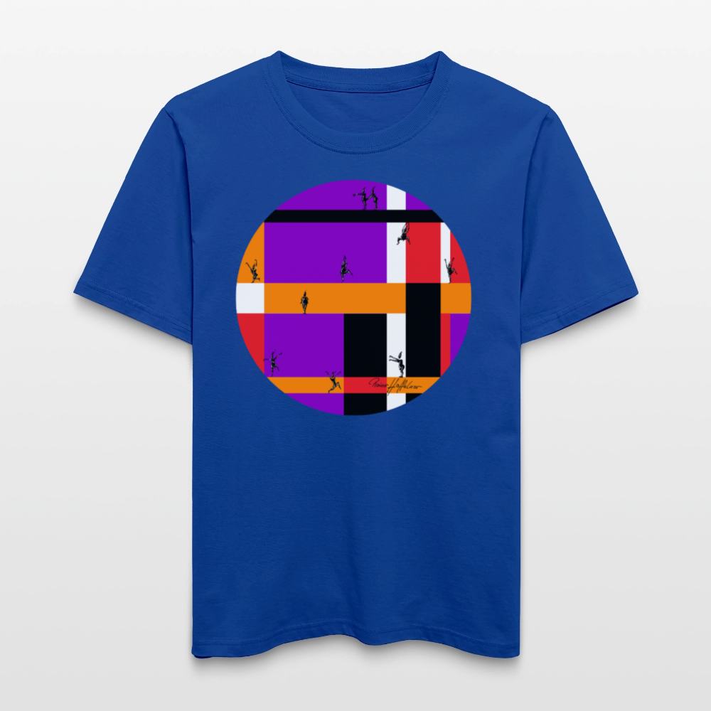 Relaxed Fit Unisex Bio-T-Shirt mit DYNAMIC FIELDS PRINT - Dunkelblau