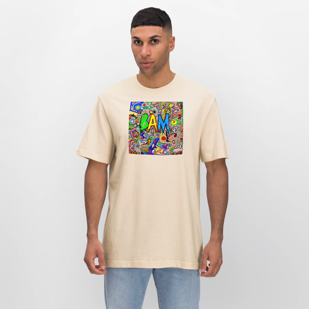 Unisex Bio-T-Shirt mit BÄM PRINT - Weißgrau