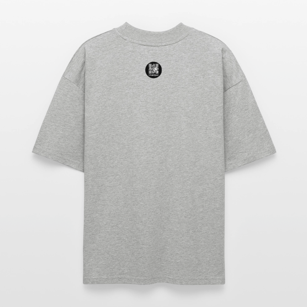 Oversized Unisex T-Shirt mit ZÜNDX PRINT - Grau meliert