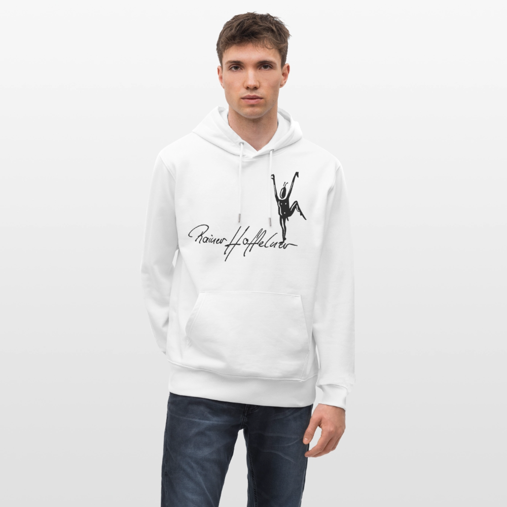 Unisex Bio-Hoodie mit TUSCHEMÄNNCHEN PRINT - Weiß