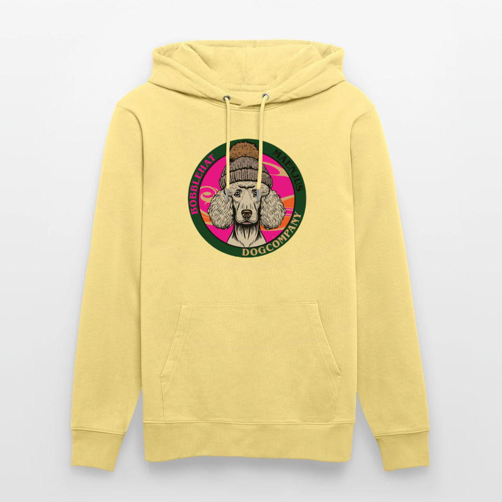 SUnisex Bio-Hoodie mit BOBBLEHAT DOGCOMPANY PRINT - Gelb Viva