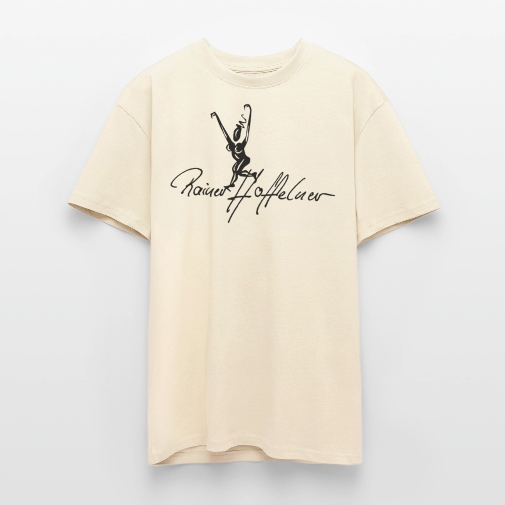 Heavy Oversize T-Shirt mit TUSCHEMÄNNCHEN PRINT - Creme