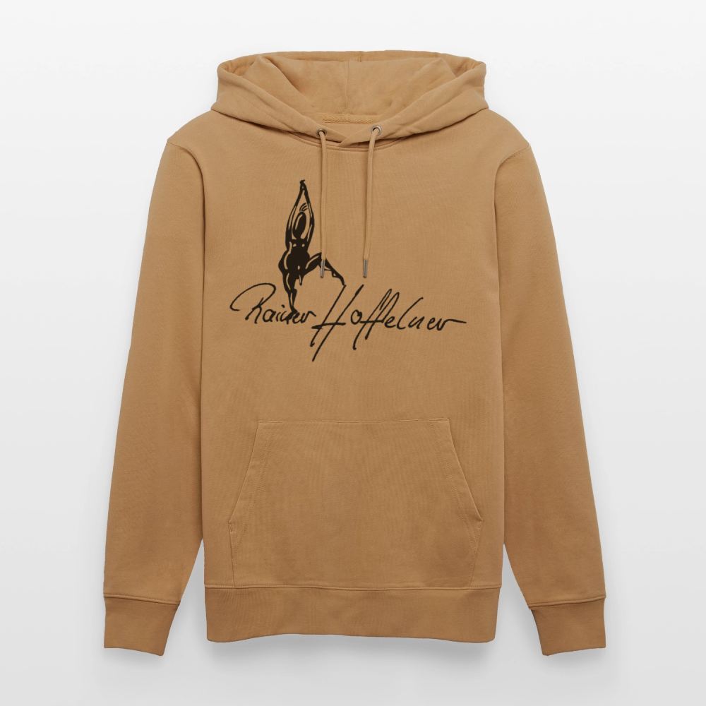 Unisex Bio-Hoodie mit TUSCHEMÄNNCHEN PRINT - Karamell