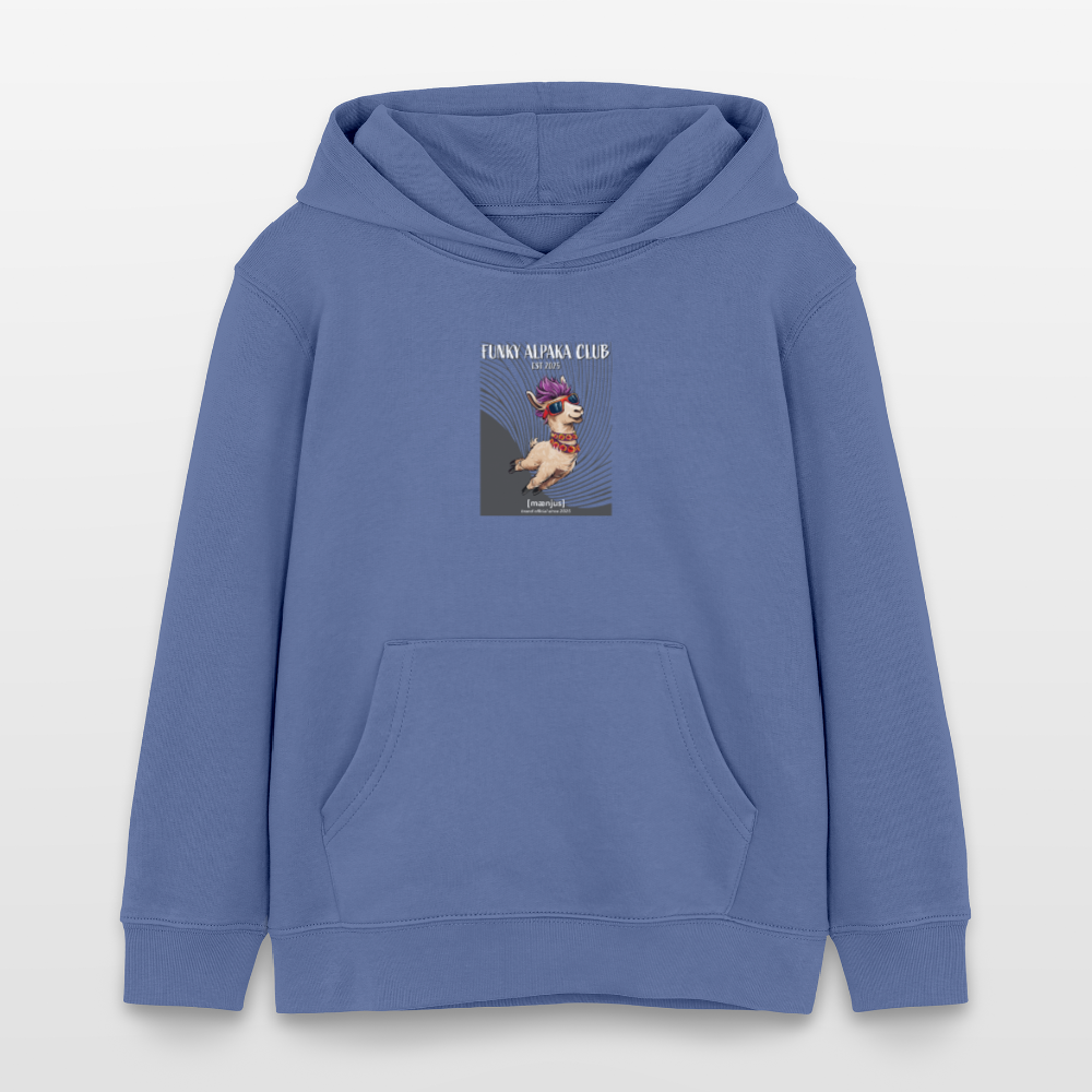 MNJS KIDS Bio-Hoodie mit FUNKY ALPAKA CLUB PRINT - Blau
