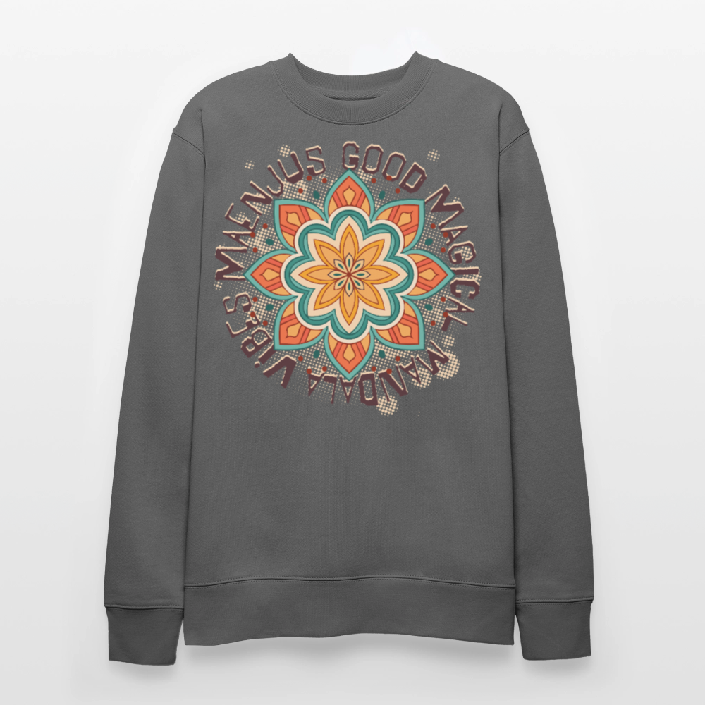 Unisex Bio-Sweatshirt mit MANDALA VIBES PRINT - Anthrazit