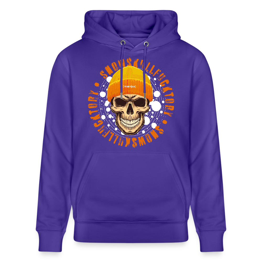 Unisex Bio-Hoodie mit SNOWSKULL FUCKTORY PRINT - Purple Love