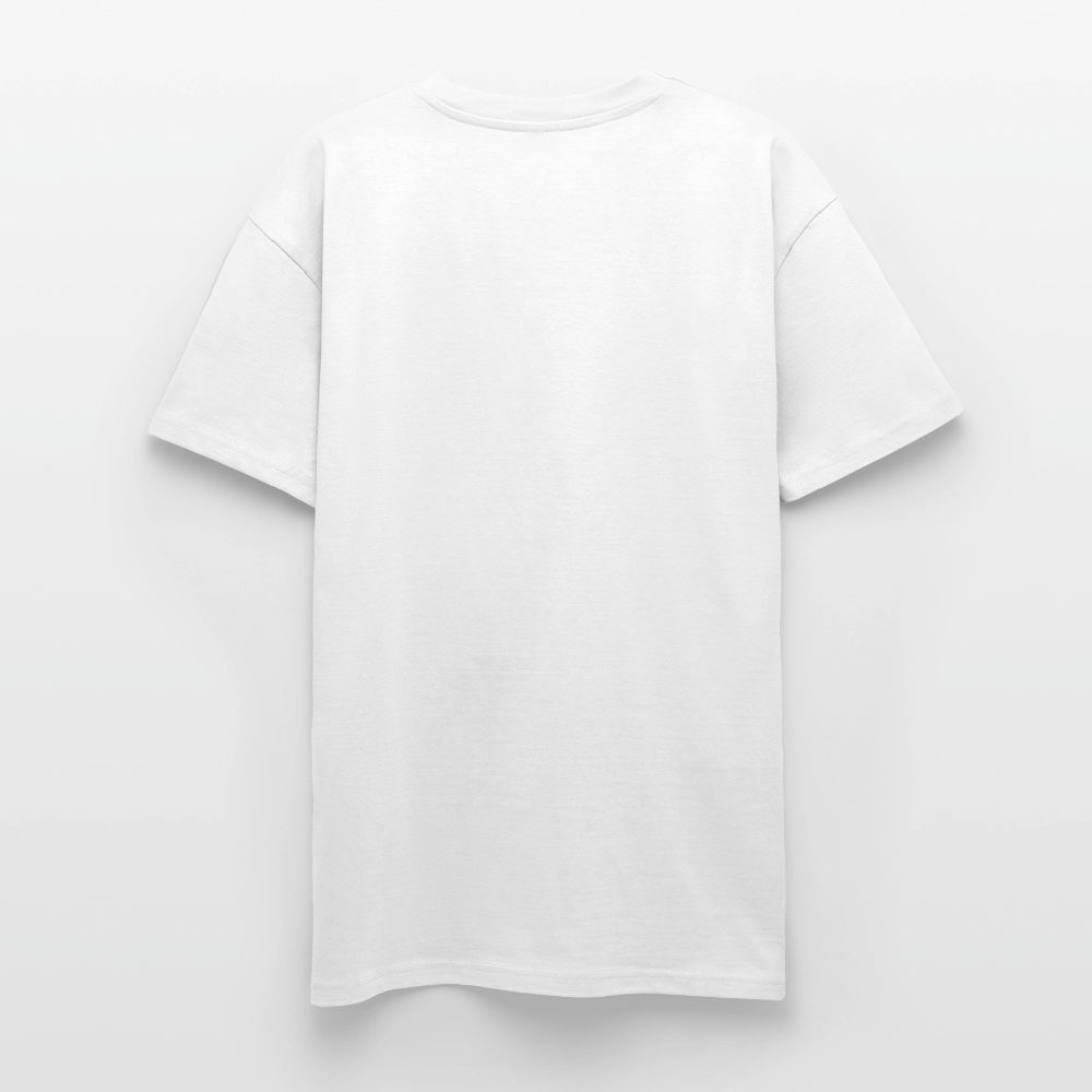 Heavy Oversize T-Shirt mit CALAVERAS SKULL PRINT Vorderseite - Weiß