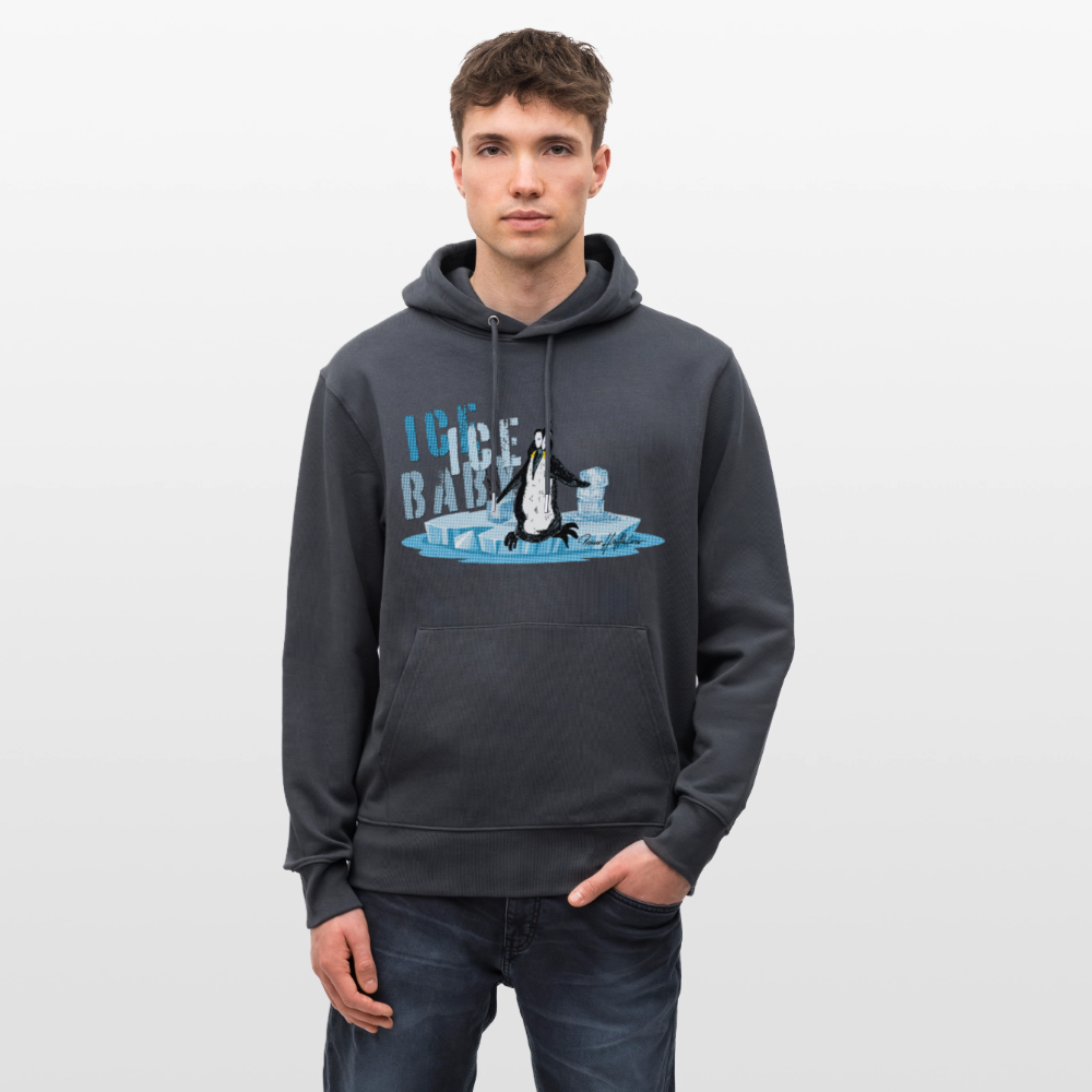 Unisex Bio-Hoodie mit ICE ICE BABY PINGUIN PRINT - Indigoblau