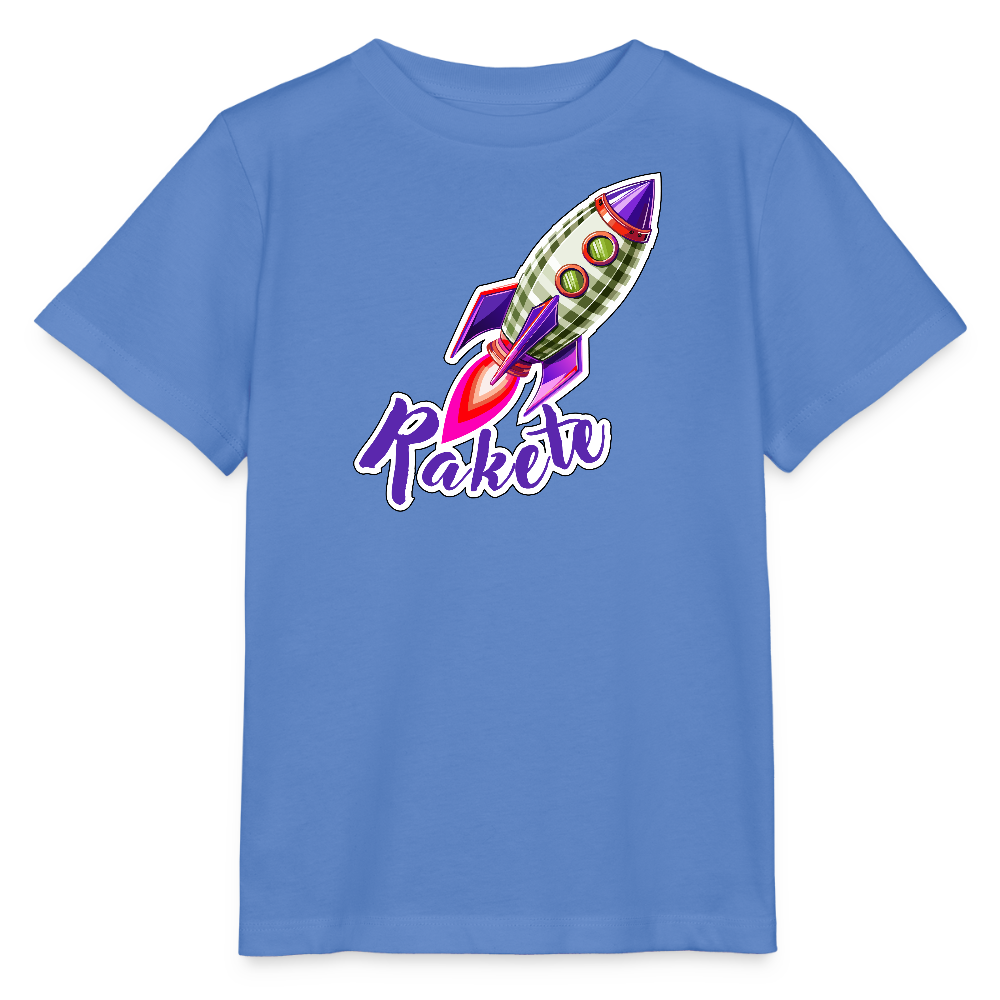 MNJS KIDS Bio T-Shirt mit RAKETE PRINT - Blau