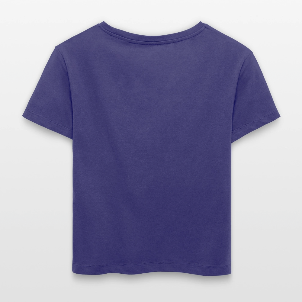 Relaxed Rundhals Frauen Bio-T-Shirt mit FLYING COW CLUB PRINT - Dämmerung