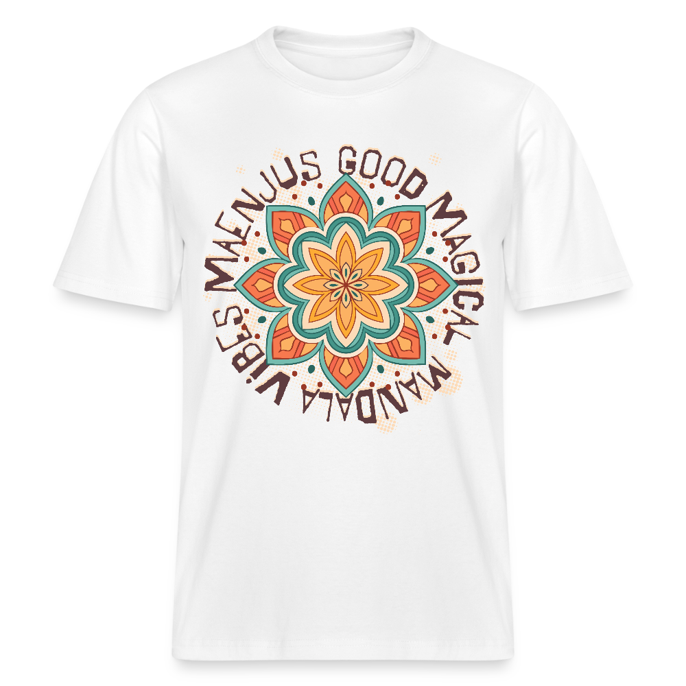 Unisex Bio-T-Shirt mit MANDALA VIBES PRINT - Weiß