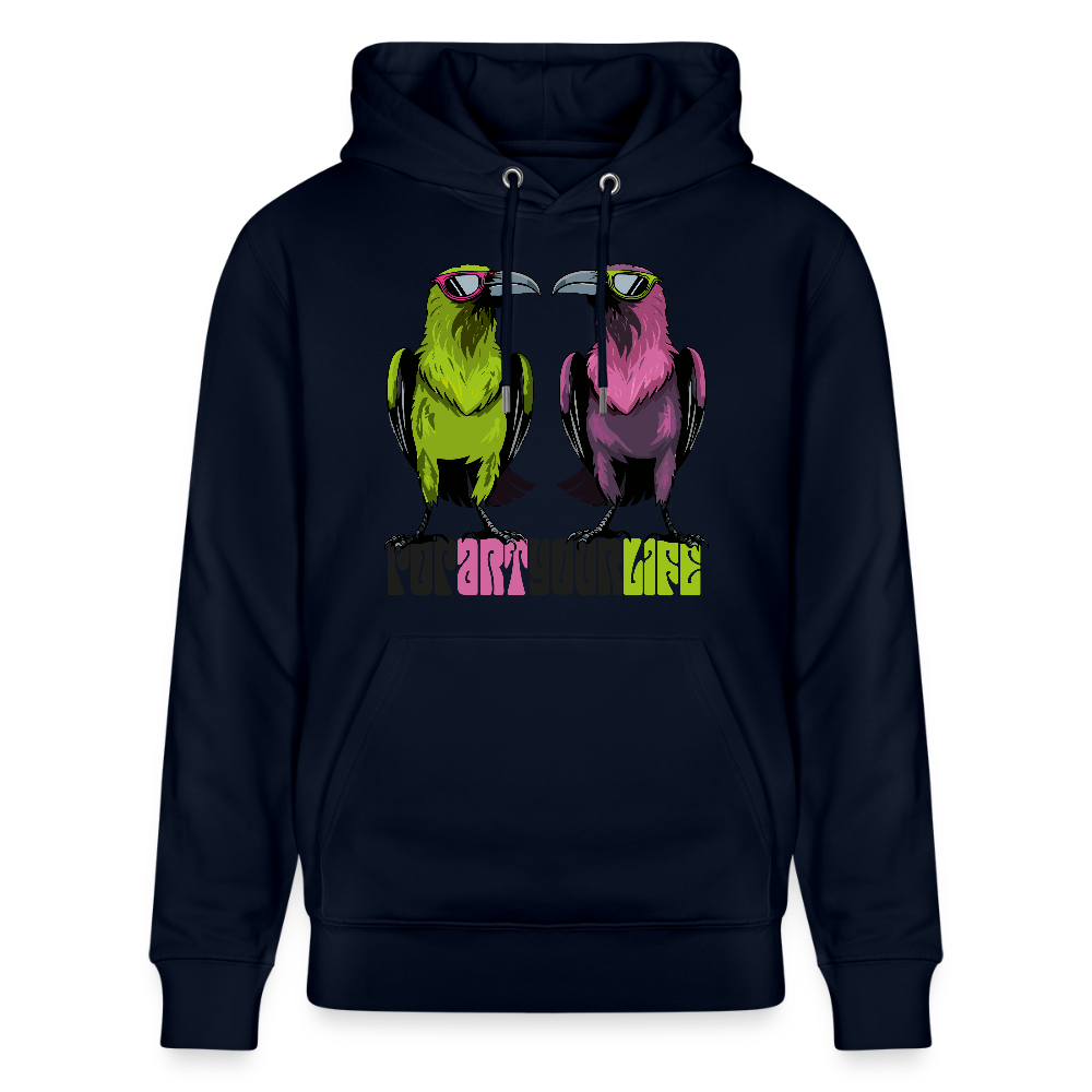 Unisex Hoodie mit POPART YOUR LIFE PRINT - Navy