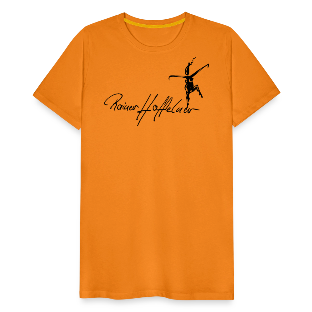 Männer Premium T-Shirt mit TUSCHEWEIBCHEN PRINT - Orange