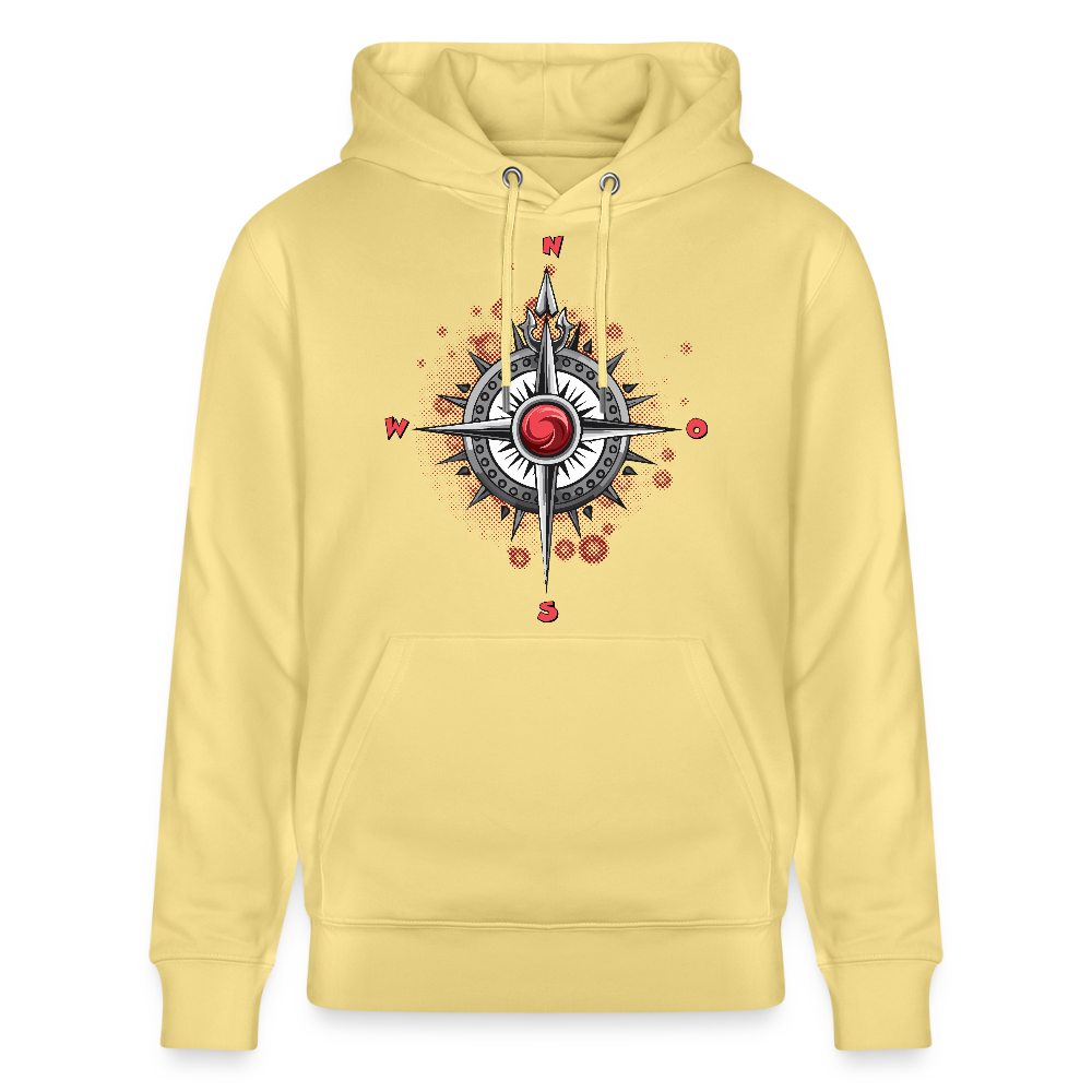 Unisex Hoodie mit WINDROSE PRINT - Gelb Viva