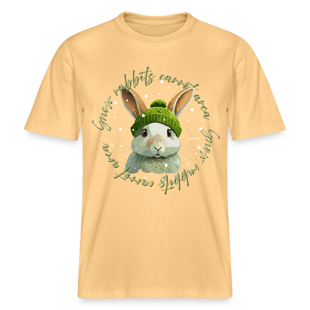 Unisex Bio-T-Shirt mit SNOW RABBITS CARROT AREA PRINT - Hellgelb