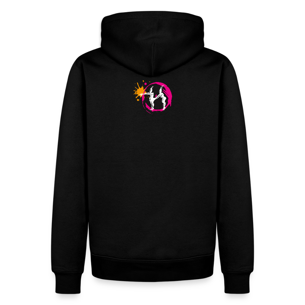 Männer Premium Hoodie mit ES ESKALIERT EH PRINT - Schwarz